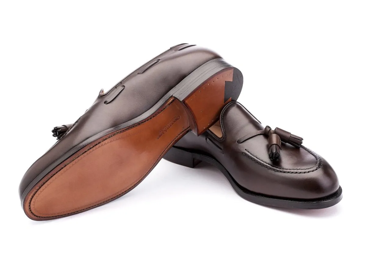 Summer Shoes | Tassel Loafers<Crockett & Jones Cavendish Dark Brown Burnished Calf