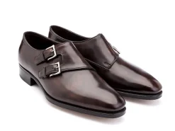Monk Straps<John Lobb Chapel Dark Brown Museum Calf