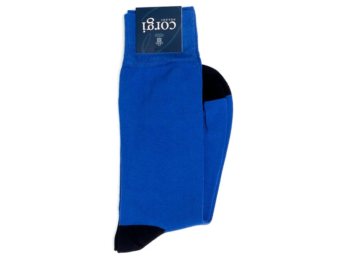 Socks<Corgi Charles Plain Socks Blue