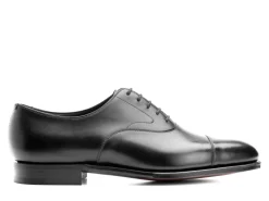 Straight Cap Oxfords | Oxfords<Edward Green Chelsea 202 Black Calf D-width
