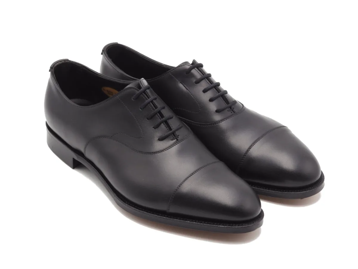Straight Cap Oxfords | Oxfords<Edward Green Chelsea 202 Black Calf E-width