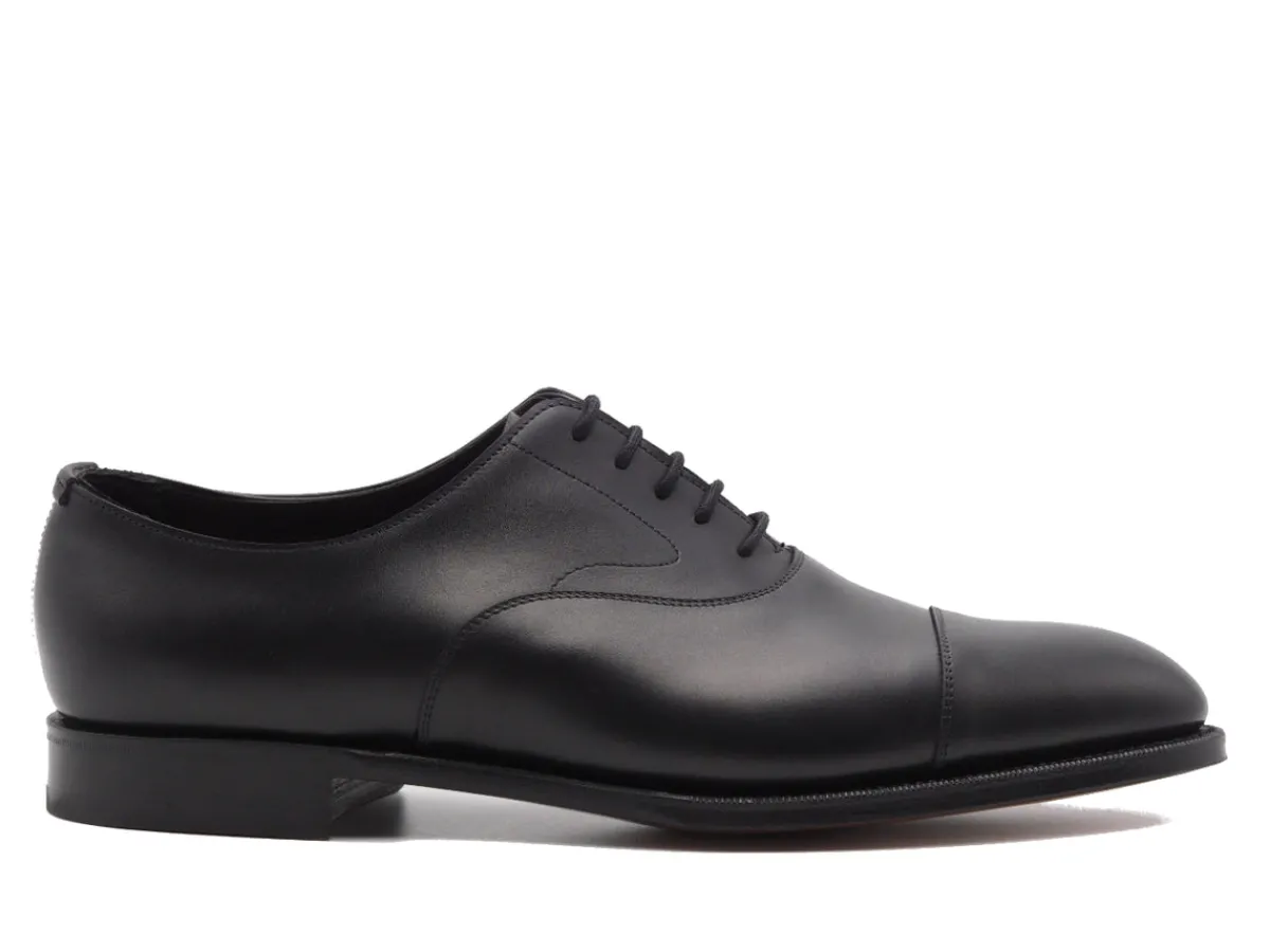 Straight Cap Oxfords | Oxfords<Edward Green Chelsea 202 Black Calf E-width