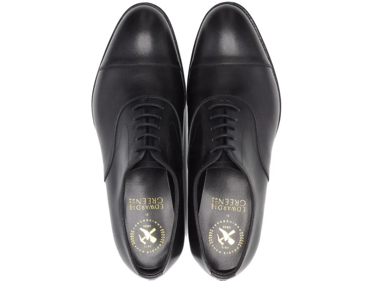 Straight Cap Oxfords | Oxfords<Edward Green Chelsea 202 Black Calf E-width