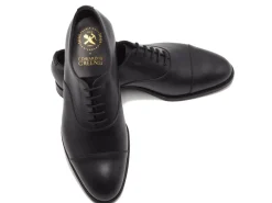 Straight Cap Oxfords | Oxfords<Edward Green Chelsea 202 Black Calf E-width