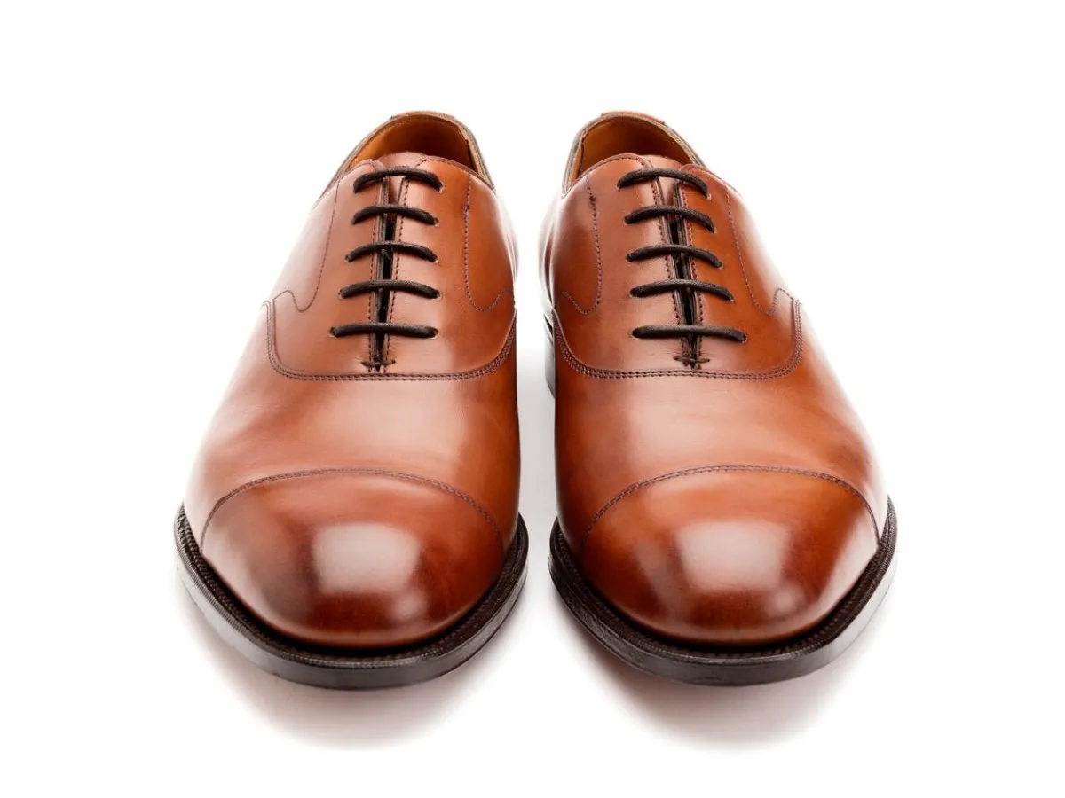 Straight Cap Oxfords | Oxfords<Edward Green Chelsea 202 Chestnut Antique Calf