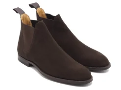 Suede | Rubber Soles<Crockett & Jones Chelsea 8 Dark Brown Suede
