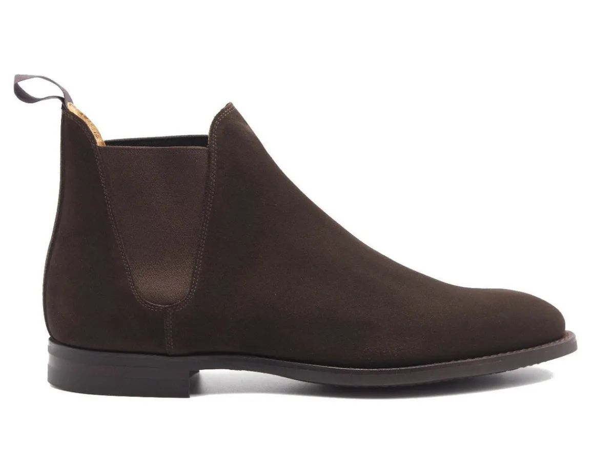 Suede | Rubber Soles<Crockett & Jones Chelsea 8 Dark Brown Suede