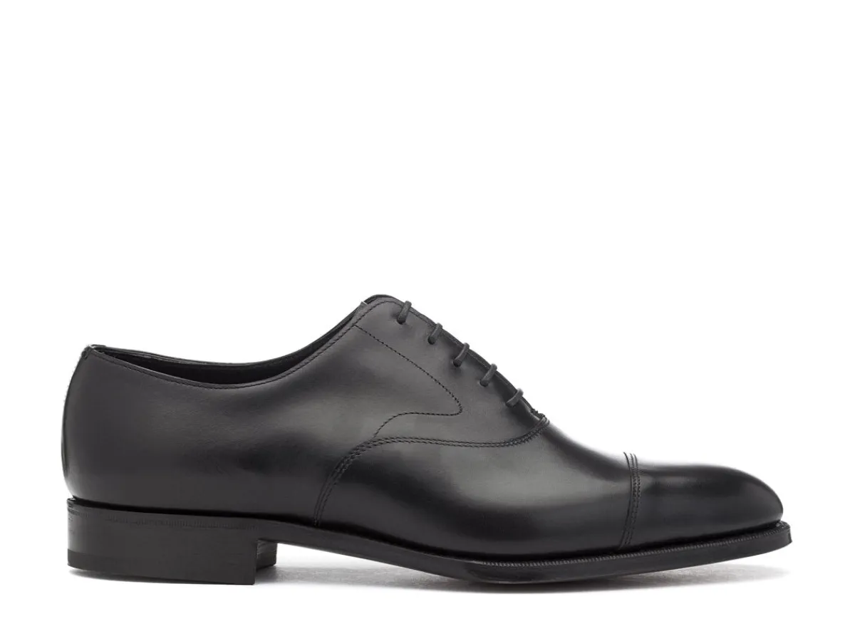 Wide Fitting | Straight Cap Oxfords<Edward Green Chelsea Black Calf F-width