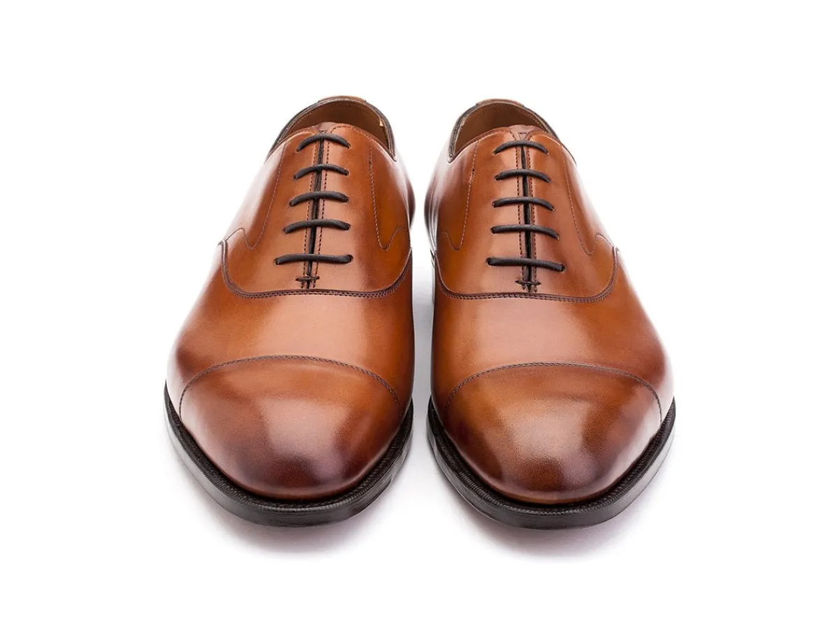Wide Fitting | Straight Cap Oxfords<Edward Green Chelsea Chestnut Antique Calf F-width