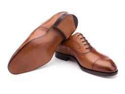 Wide Fitting | Straight Cap Oxfords<Edward Green Chelsea Chestnut Antique Calf F-width