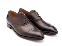 Wide Fitting | Straight Cap Oxfords<John Lobb City II Dark Brown Museum Calf EE-width