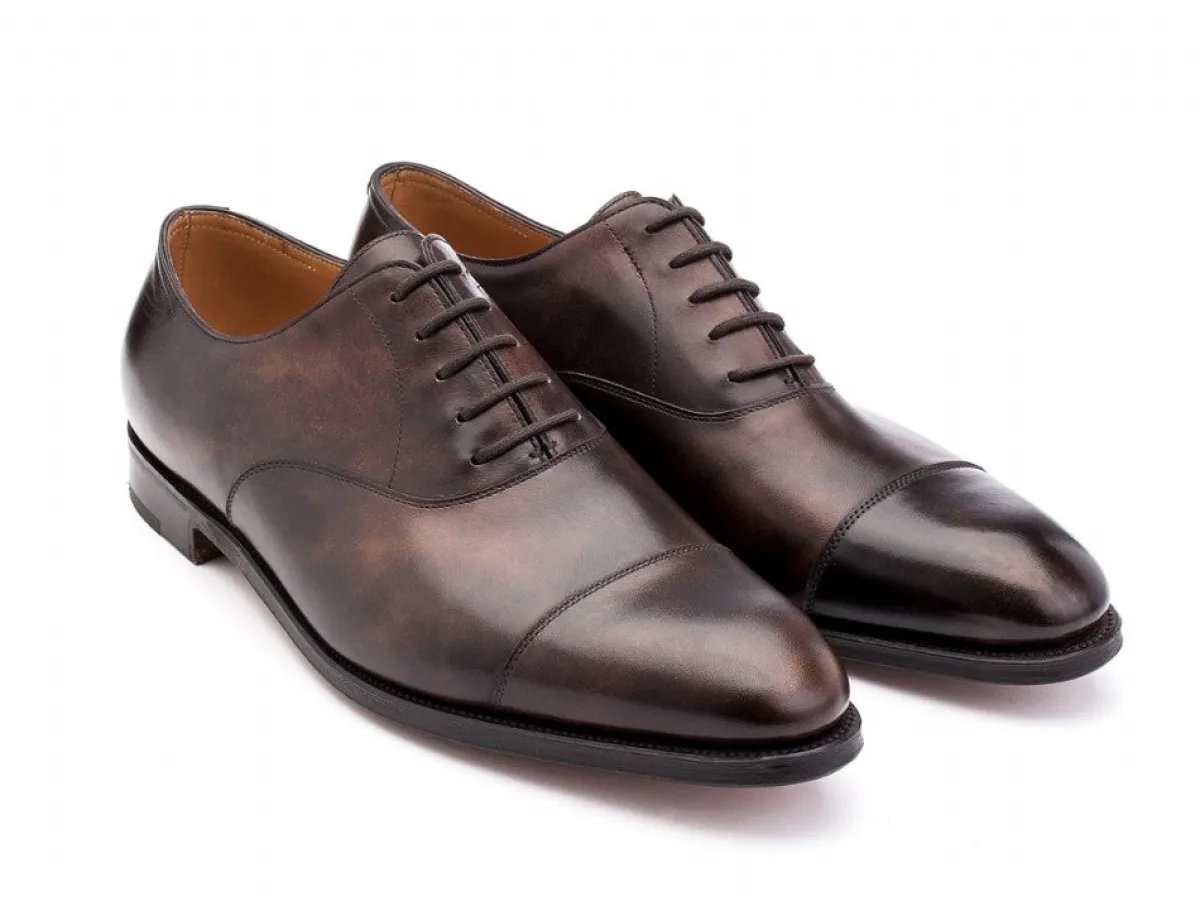 Wide Fitting | Straight Cap Oxfords<John Lobb City II Dark Brown Museum Calf EE-width