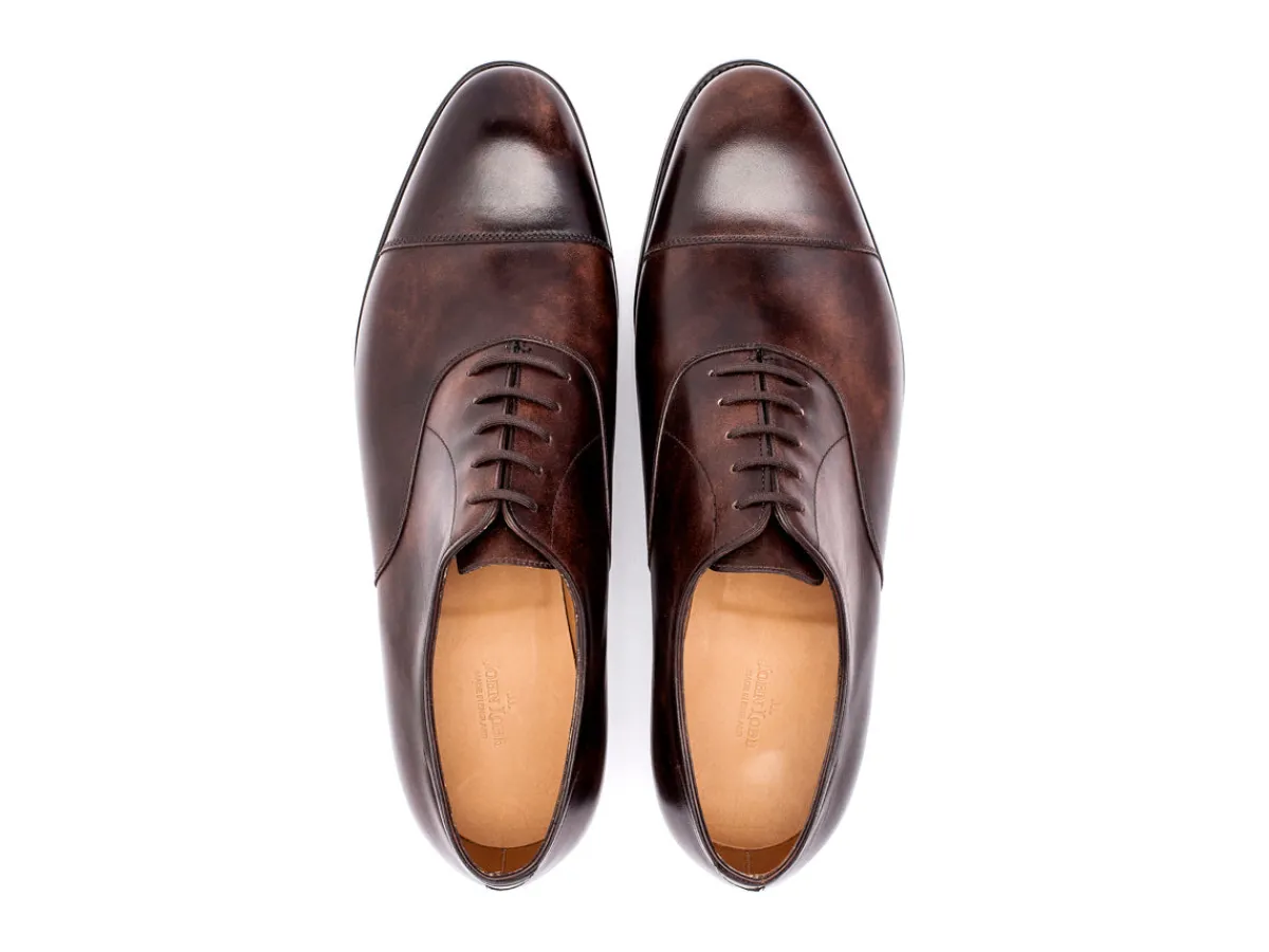 Wide Fitting | Straight Cap Oxfords<John Lobb City II Dark Brown Museum Calf EE-width