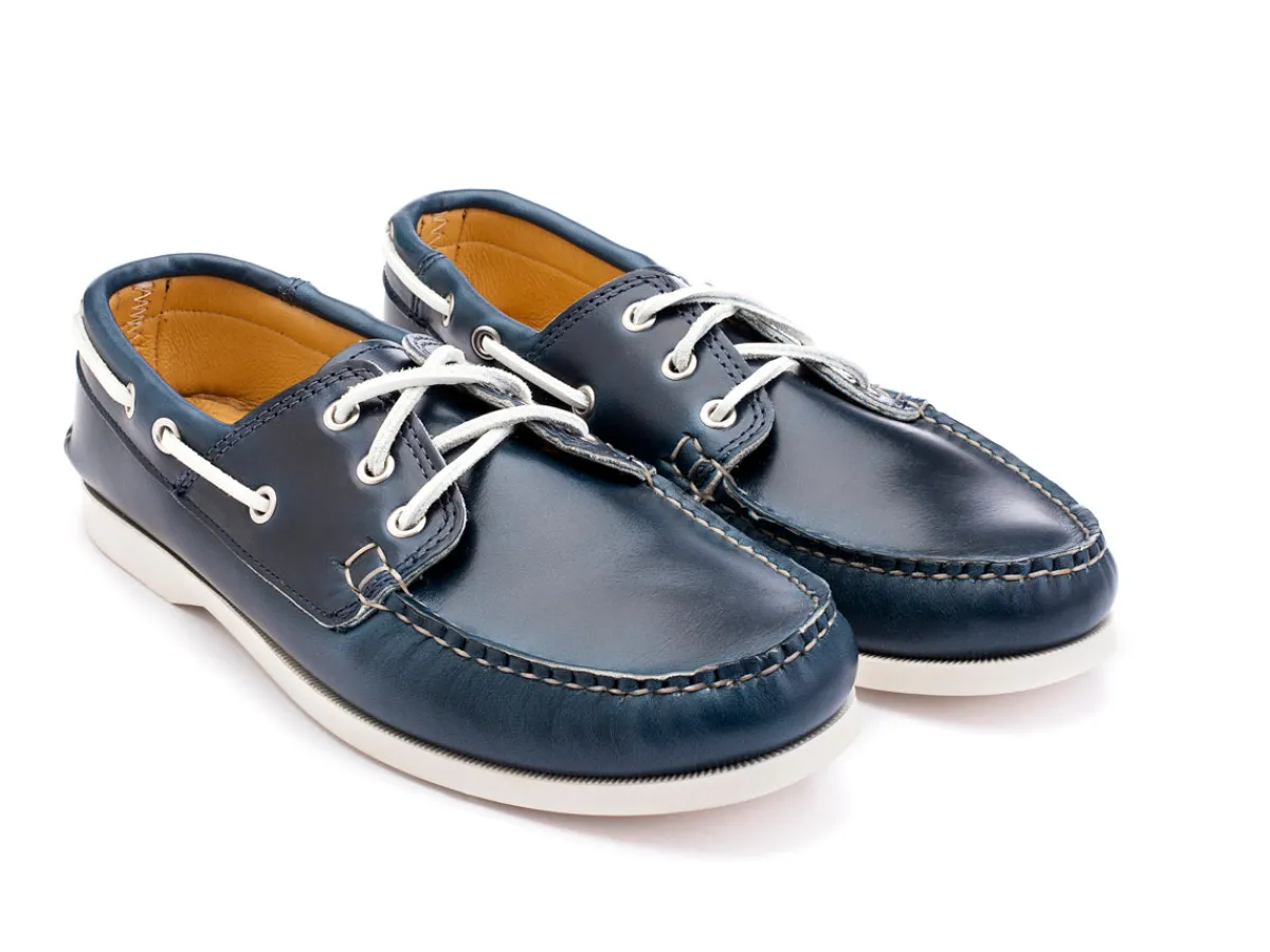 Rubber Soles | Summer Shoes<Quoddy Classic Boat Shoe Navy Cavalier
