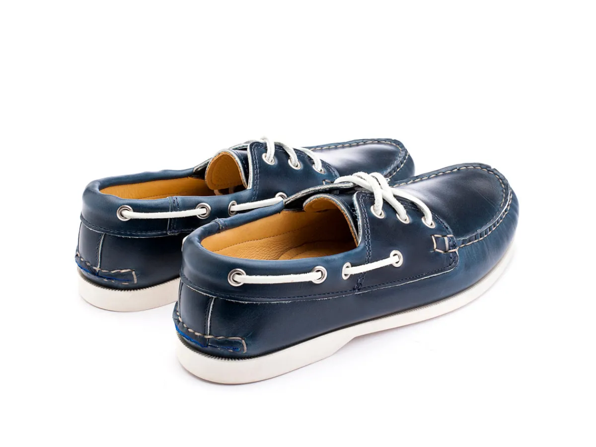 Rubber Soles | Summer Shoes<Quoddy Classic Boat Shoe Navy Cavalier