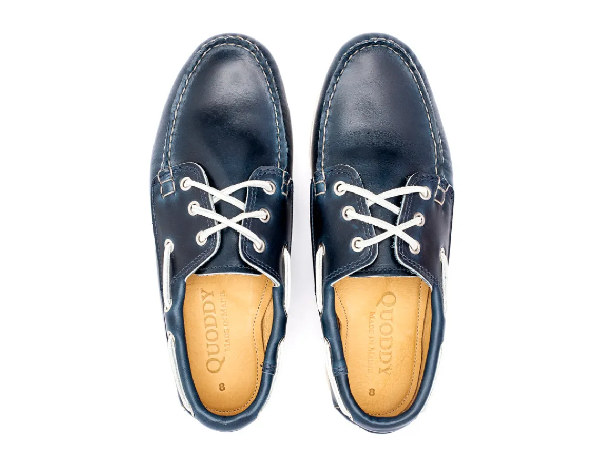 Rubber Soles | Summer Shoes<Quoddy Classic Boat Shoe Navy Cavalier