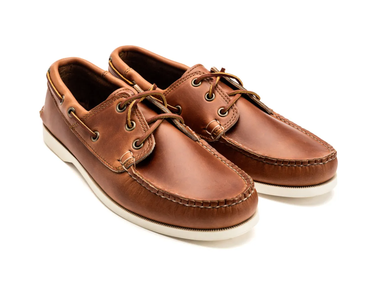 Summer Shoes | Rubber Soles<Quoddy Classic Boat Shoe Unlined Whiskey Cavalier