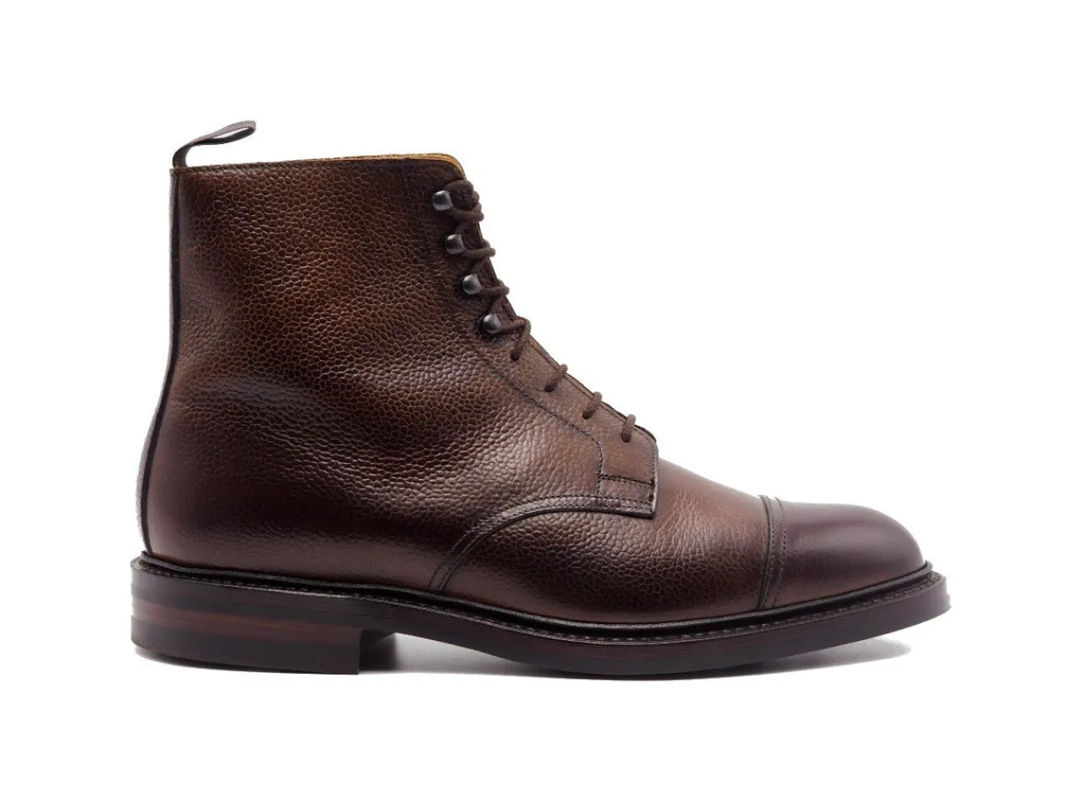 Rubber Soles | Boots<Crockett & Jones Coniston Dark Brown Scotch Country Grain