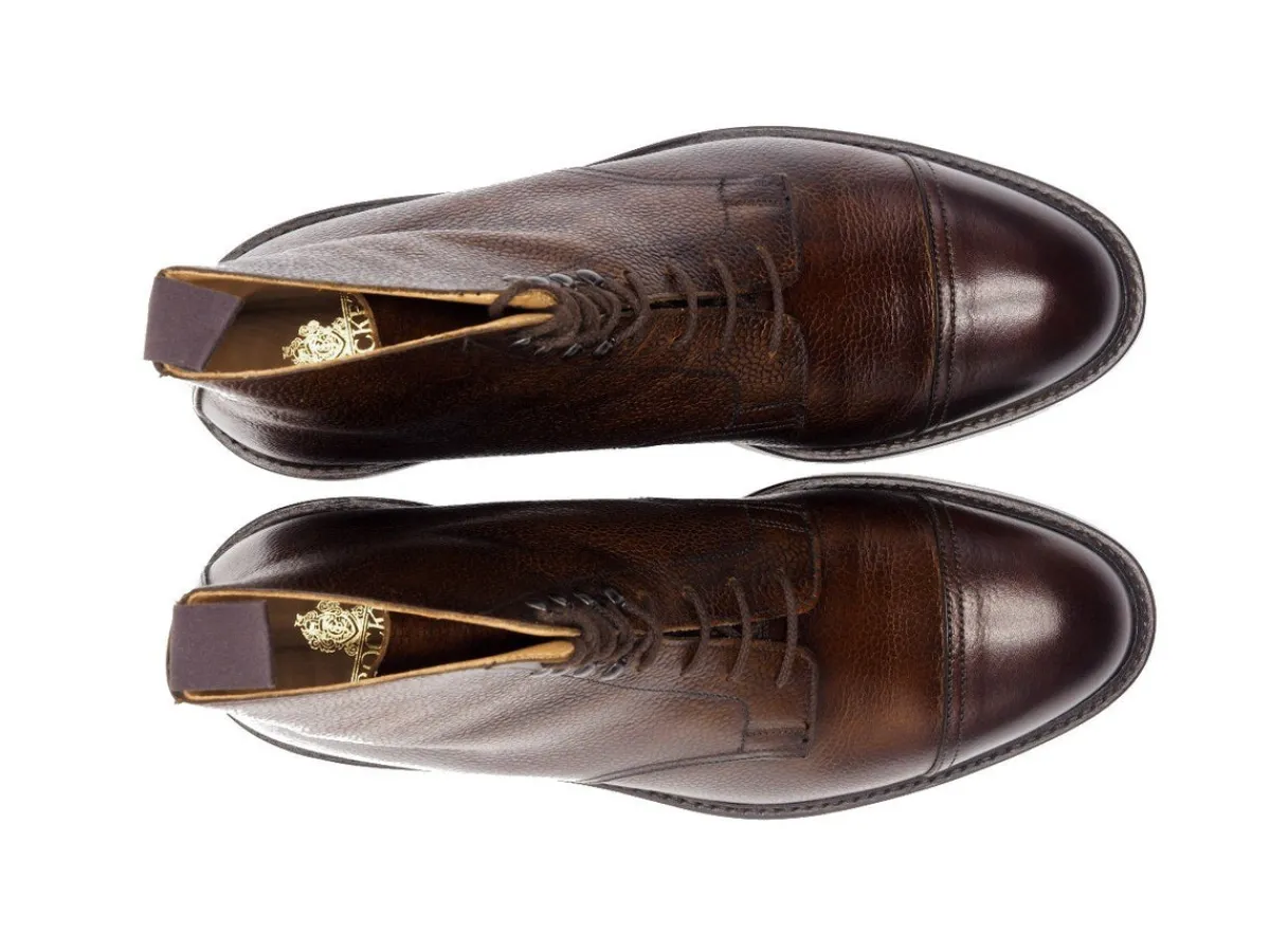 Rubber Soles | Boots<Crockett & Jones Coniston Dark Brown Scotch Country Grain