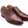 Straight Cap Oxfords | Oxfords<Crockett & Jones Connaught Chestnut Burnished Calf
