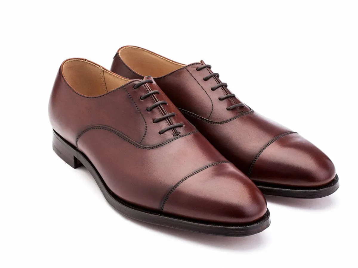 Straight Cap Oxfords | Oxfords<Crockett & Jones Connaught Chestnut Burnished Calf