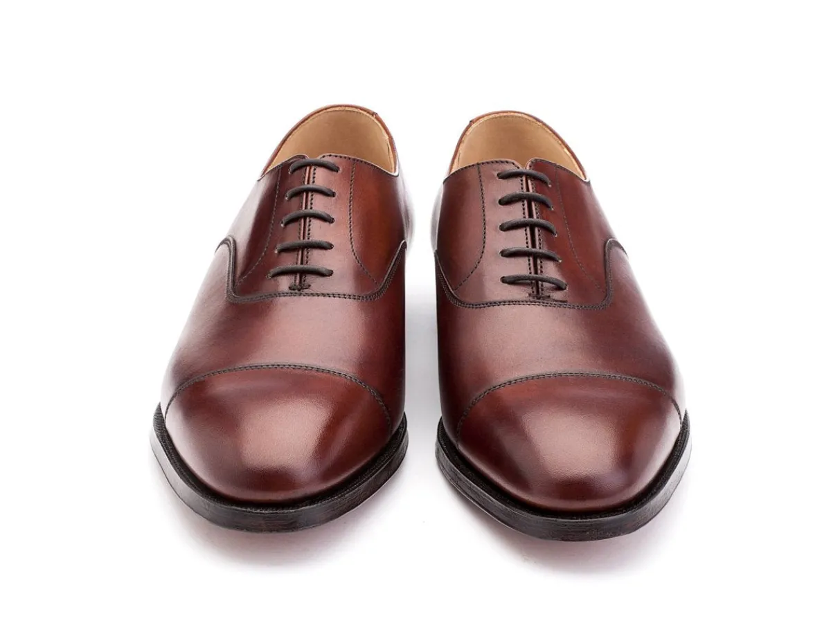 Straight Cap Oxfords | Oxfords<Crockett & Jones Connaught Chestnut Burnished Calf