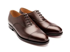 Straight Cap Oxfords | Oxfords<Crockett & Jones Connaught Dark Brown Burnished Calf