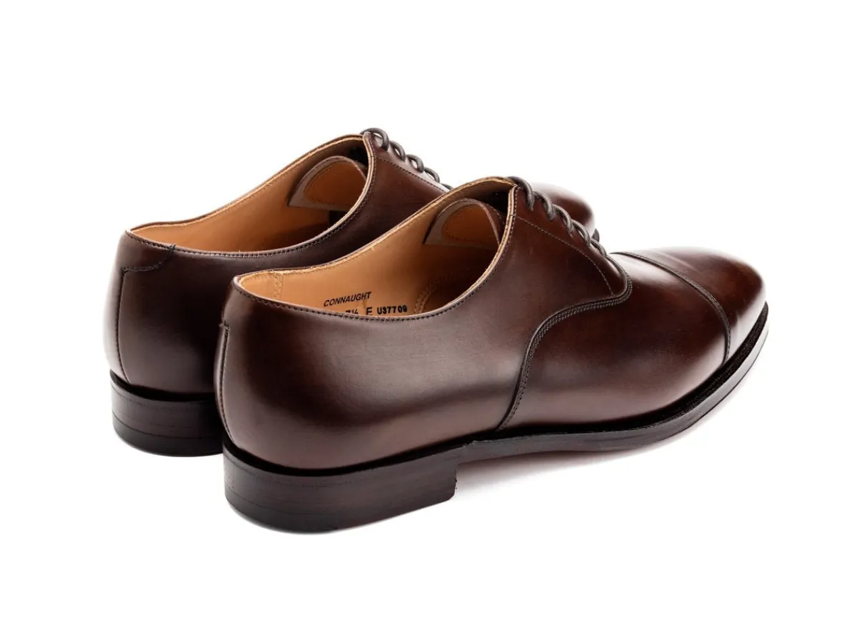 Straight Cap Oxfords | Oxfords<Crockett & Jones Connaught Dark Brown Burnished Calf