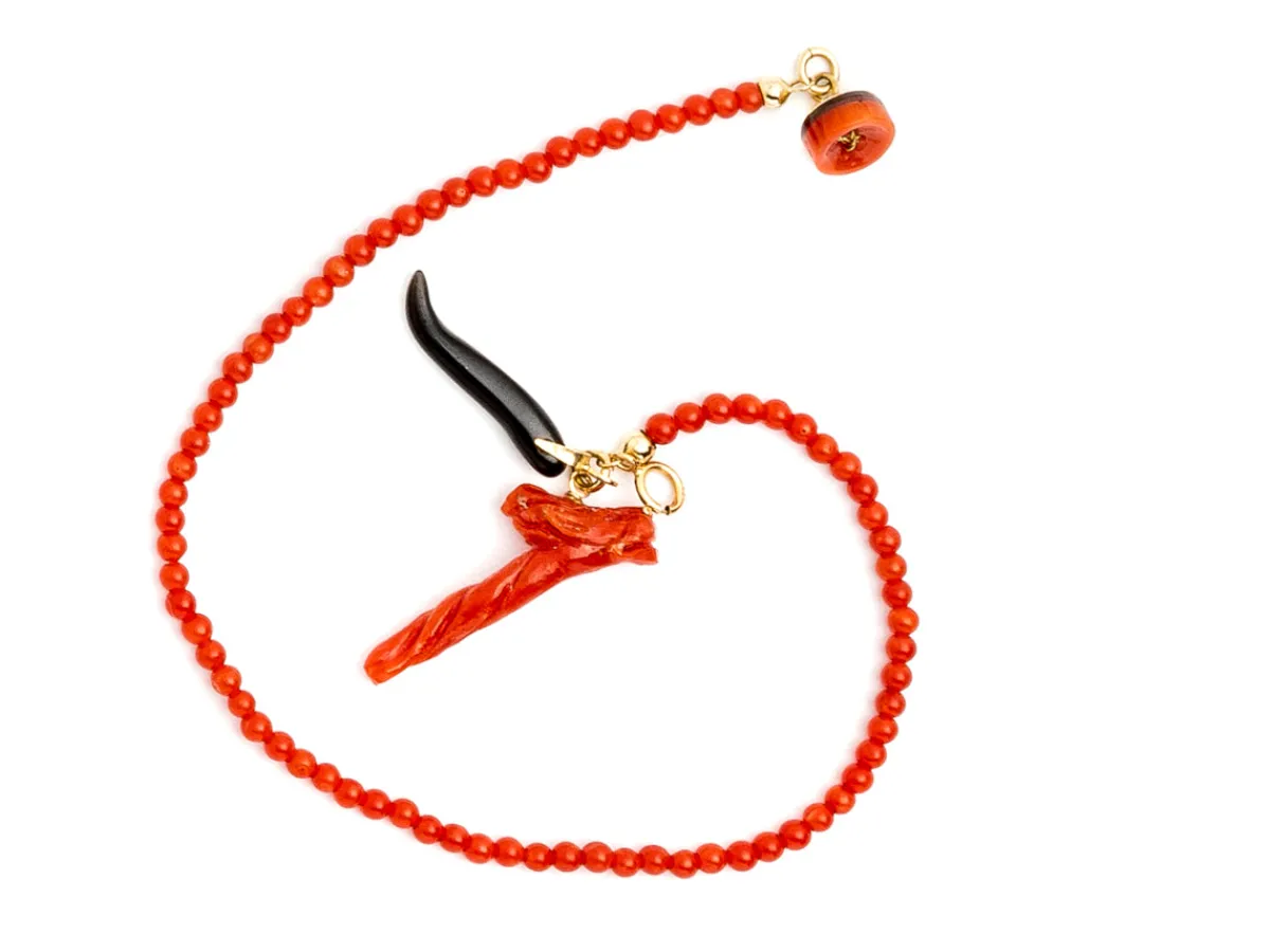 Jewellery<Rubinacci Coral Lapel Button Dragon