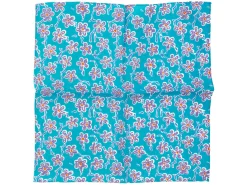Pocket Squares<Double Monk Cotton Pocket Square Flower Blue & Purple