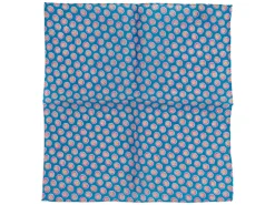 Pocket Squares<Double Monk Cotton Pocket Square Small Flower Blue
