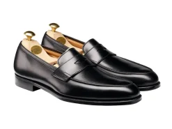 Summer Shoes | Penny Loafers<Crockett & Jones Crawford Black Calf [PRE-ORDER]