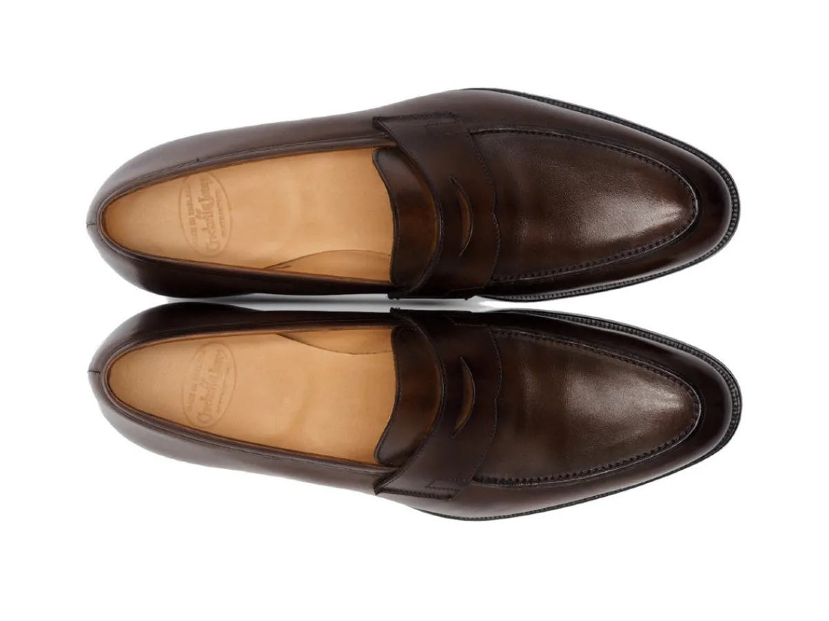 Summer Shoes | Loafers & Slip-ons<Crockett & Jones Crawford Dark Brown Antique Calf