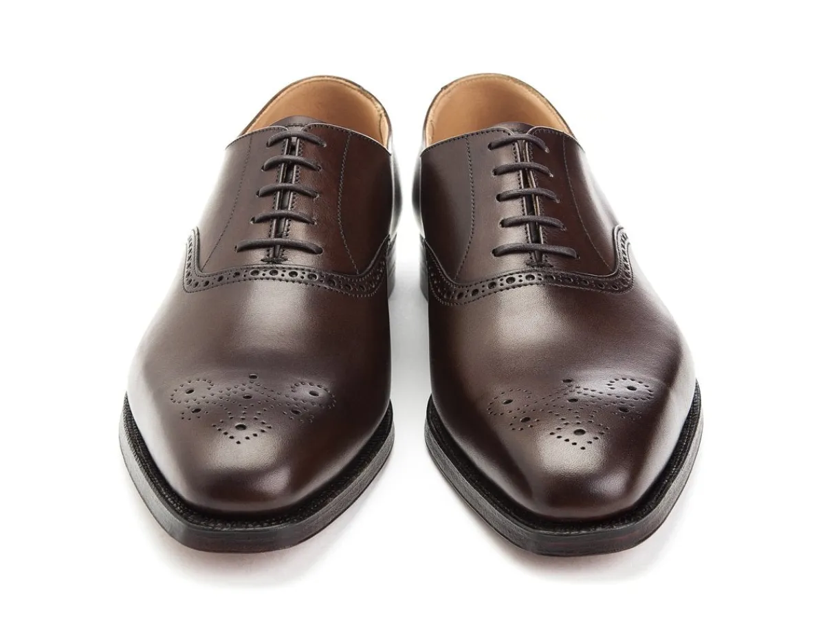 Oxfords | Brogues<Crockett & Jones Edgware Dark Brown Burnished Calf