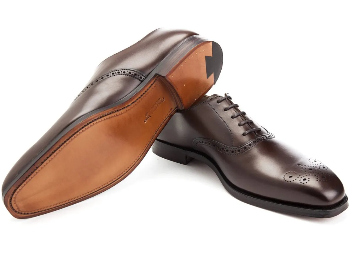 Oxfords | Brogues<Crockett & Jones Edgware Dark Brown Burnished Calf