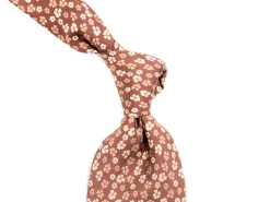 Ties<Tie Your Tie Fine Silk Tie Floral Brown