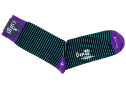 Socks<Corgi Fine Striped Socks Purple Teal