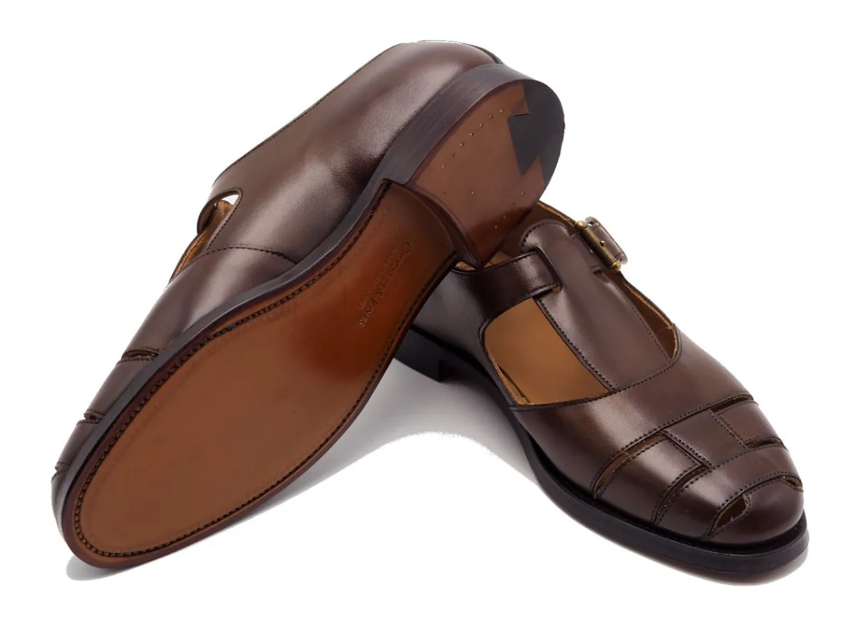 Summer Shoes | Loafers & Slip-ons<Crockett & Jones Fisherman Dark Brown Burnished Calf