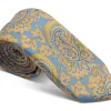 Ties<Double Monk Five Fold Silk Tie Indian Paisley Light Blue