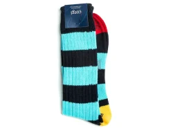 Socks<Corgi Frederick Stripe Socks Light Blue