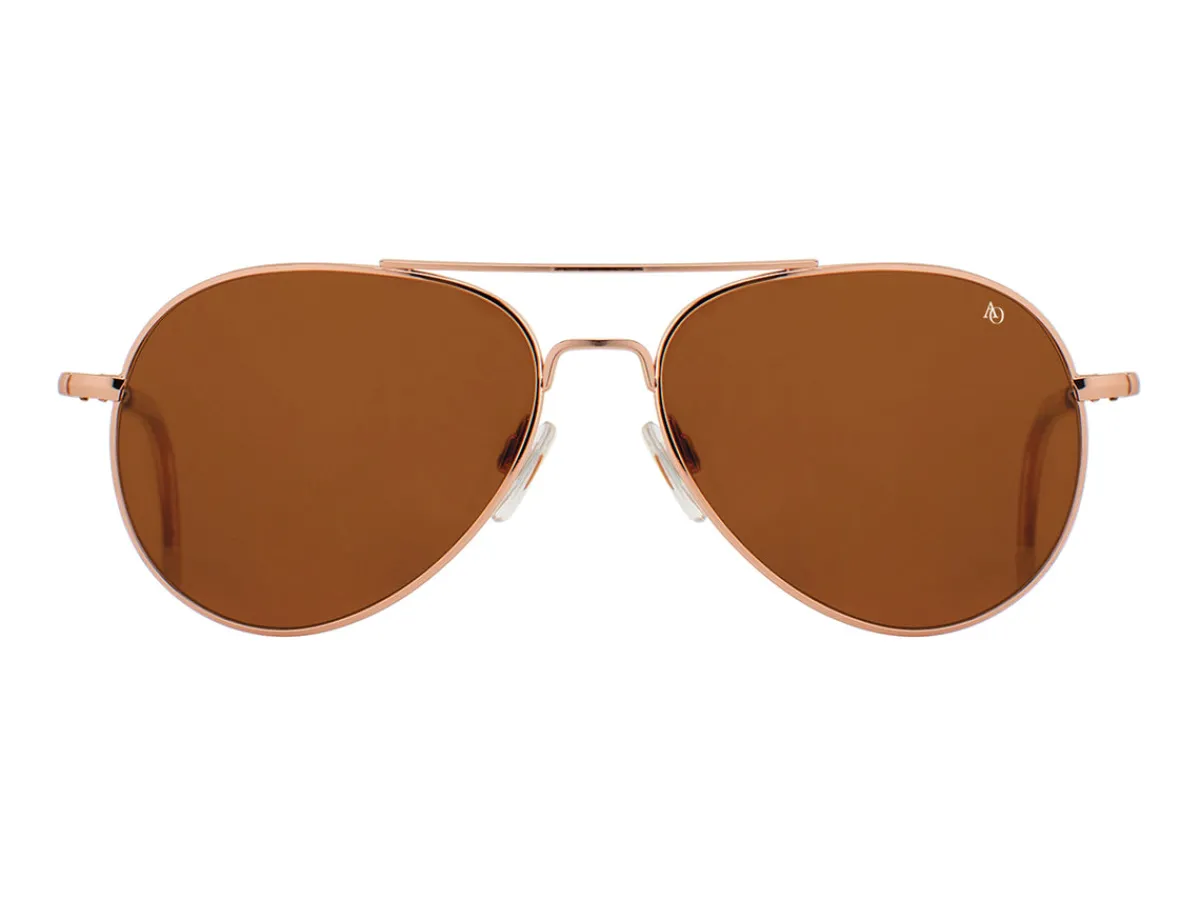 Sunglasses | Eyewear<American Optical General Rose Gold Brown Glass Lens