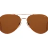 Sunglasses | Eyewear<American Optical General Rose Gold Brown Glass Lens Polarised