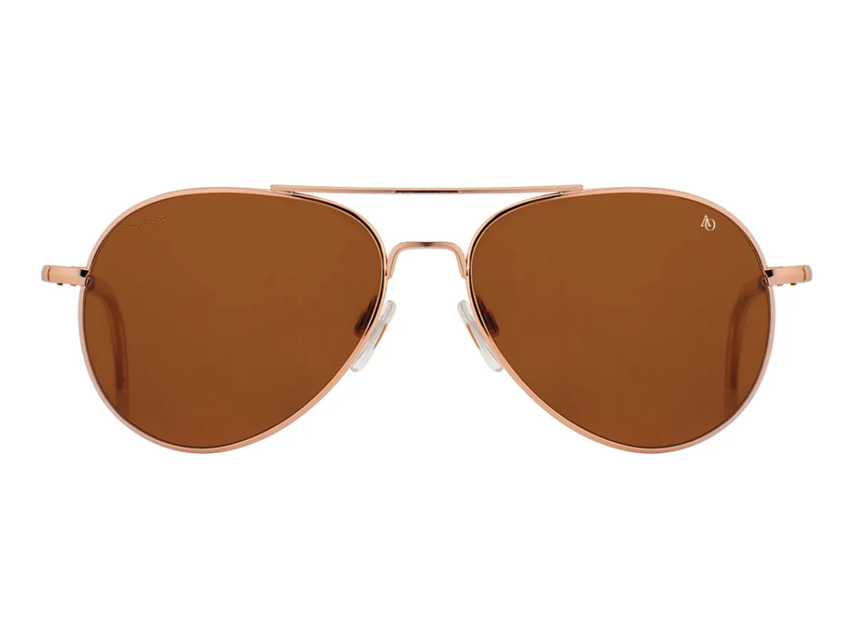 Sunglasses | Eyewear<American Optical General Rose Gold Brown Glass Lens Polarised