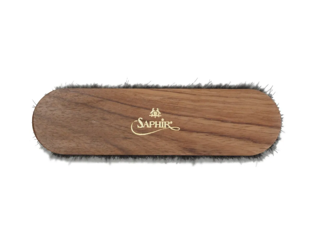 Other Shoe Care | Cordovan Care<Saphir Gold Medal Bubinga Handle Stiff Horsehair Polishing Brush Large Black