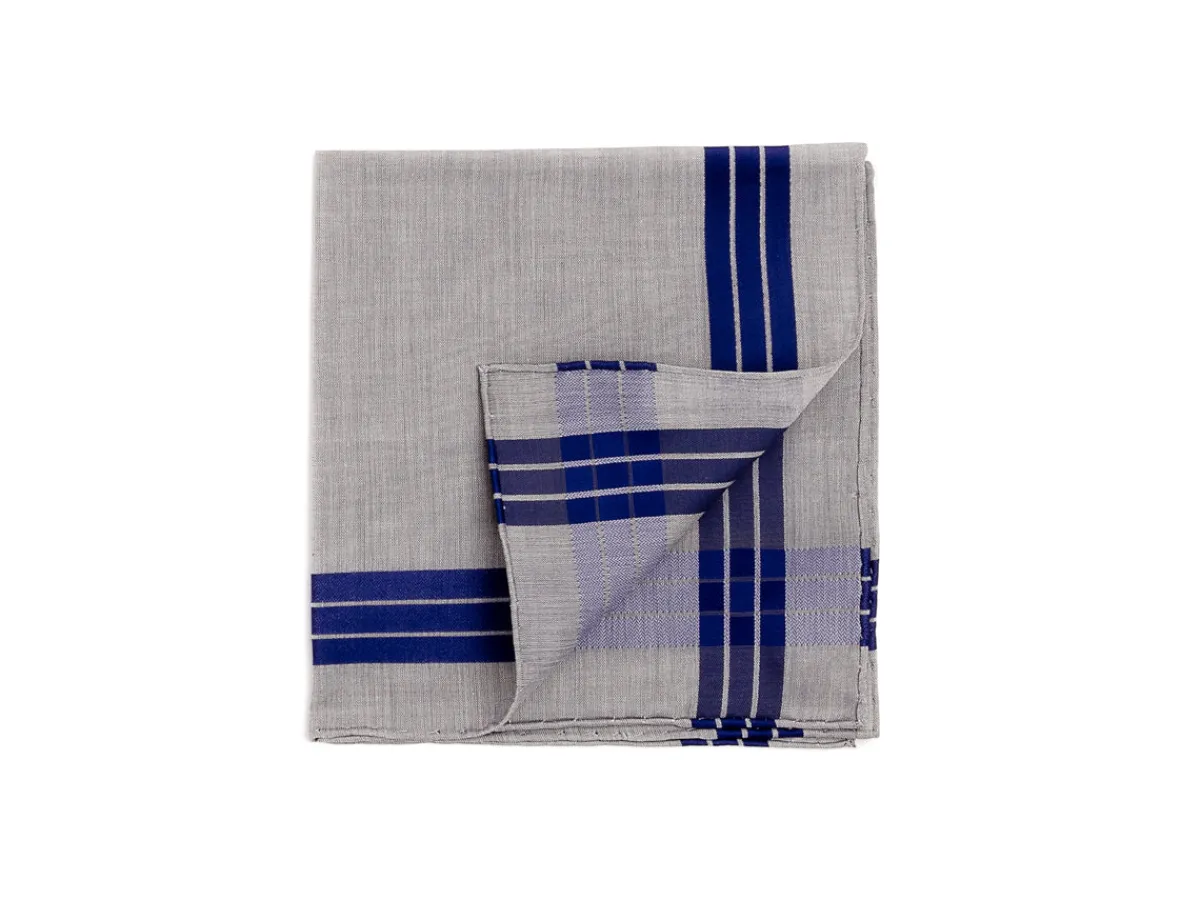 Pocket Squares<Simonnot Godard Grey-Navy Adelie Pocket Square