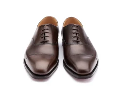 Straight Cap Oxfords | Oxfords<Crockett & Jones Hallam Dark Brown Burnished Calf