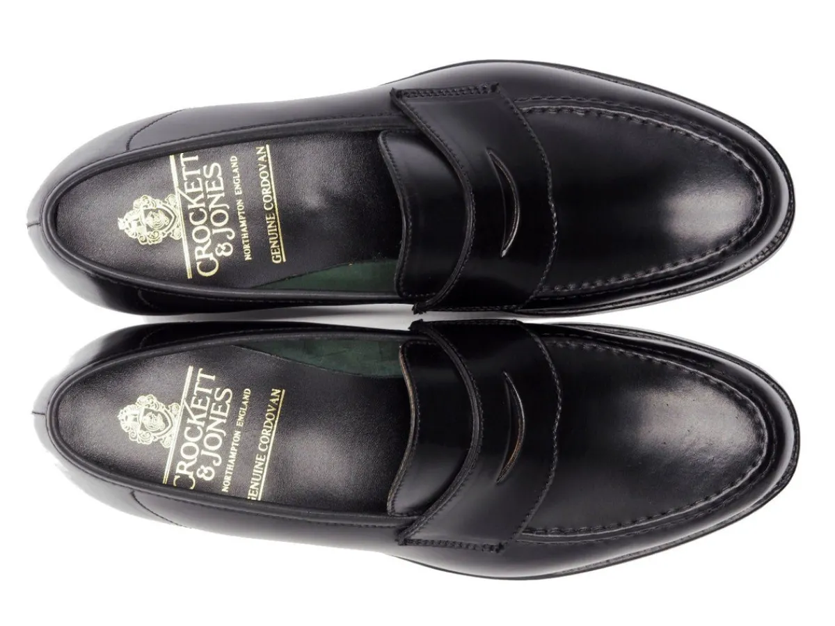 Summer Shoes | Penny Loafers<Crockett & Jones Harvard 2 Black Shell Cordovan