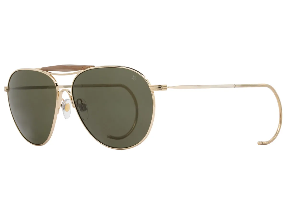 Sunglasses | Eyewear<American Optical Hazemaster Gold Green Nylon Lens Polarised