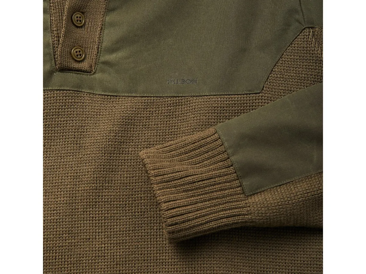 Sweaters<Filson Henley Guide Sweater Peat Green