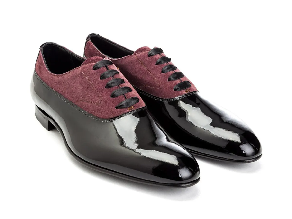 Two-tone | Patents<Edward Green Ifford Black Patent & Claret Suede